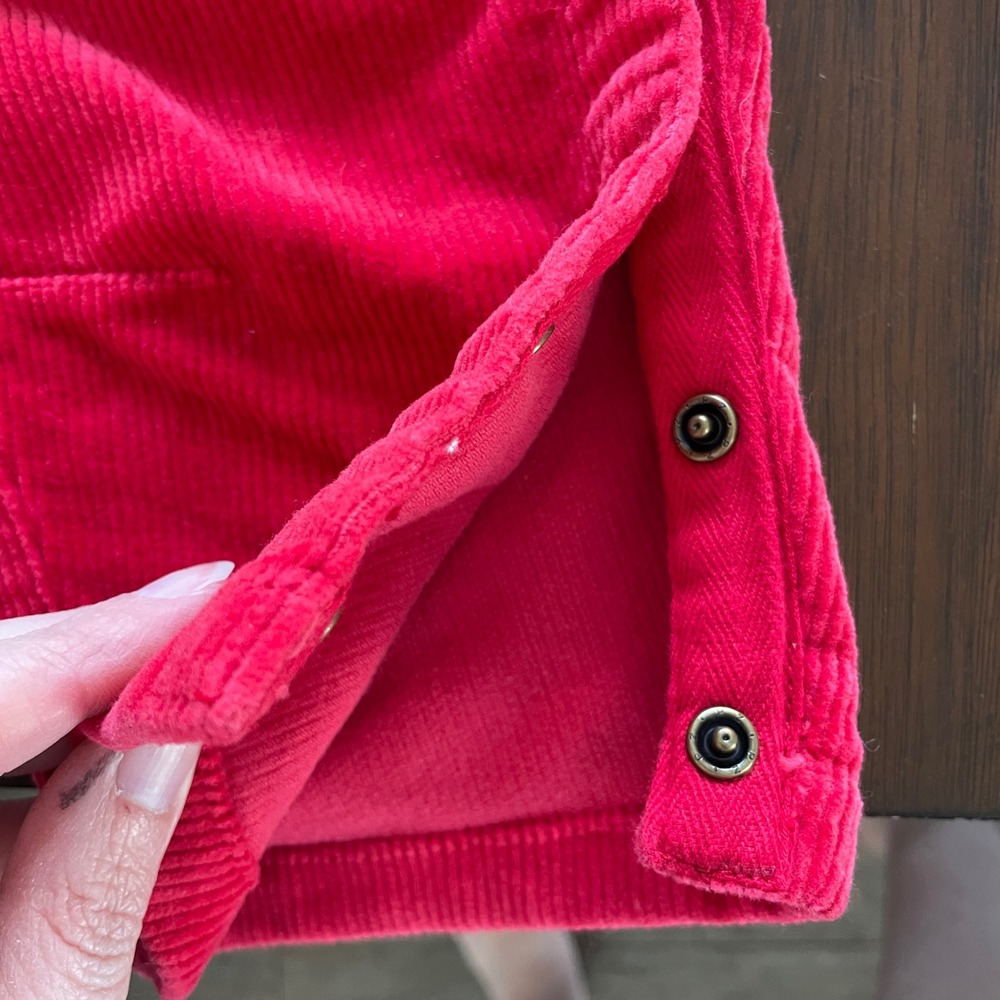 Hanna Andersson Red Corduroy Overalls Kids 18-24 Months 80cm Bib Overalls - Picture 5 of 10